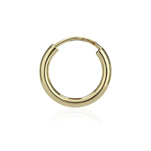 NKlaus 13mm Creolen aus 333 Gelbgold, 8 Karat - Elegante 13mm Creolen aus 333er Gelbgold, leicht und mit flexiblem Verschluss, perfekt für jeden Anlass. Ideal für stilbewusste Damen.