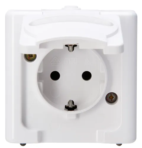 Kopp 103302007 Blue Elec. Schutzkontakt-Steckdose mit Deckel Aufputz IP44