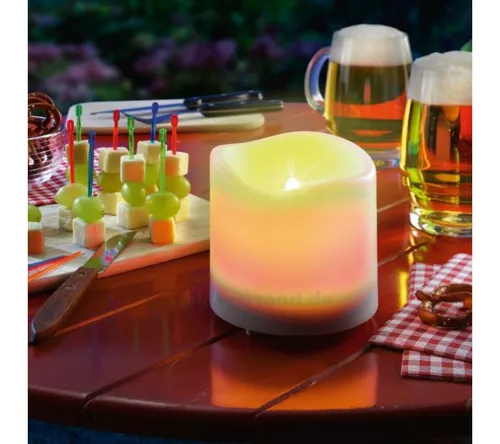 esotec LED Gartenleuchte Solar Kerzenleuchte Romantica, LED-Flackerlicht, 10x10cm