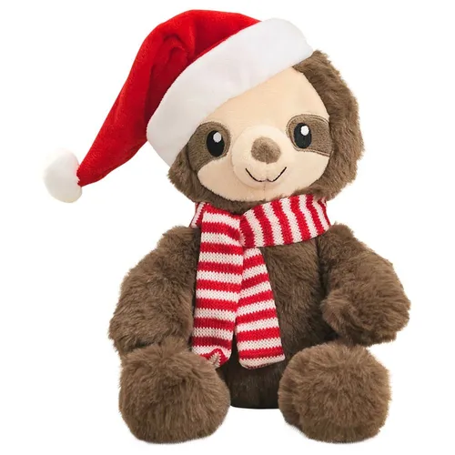 Nobby Tierkuscheltier Weihnachts Faultier Fauli - Plüschspielzeug für Hunde, kuschelig mit Schal und Mütze, ideal für alle Altersstufen