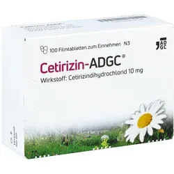 Cetirizin ADGC bei Allergien - Antihistaminikum - Arzneimittel zur Linderung von Allergiesymptomen bei Heuschnupfen und chronischer Nesselsucht. Ideal für Erwachsene und Kinder ab 6 Jahren.