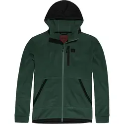 Vintage Industries Vitor Hollow Fibre Fleece Zip Hoodie – Herrenjacke in Grün, Größe 2XL - Bequemer Fleece-Hoodie aus atmungsaktivem Polyester, ideal für kühle Tage. Mit verstellbarem Saum und praktischen Reißverschlusstaschen für Sicherheit und Stil.