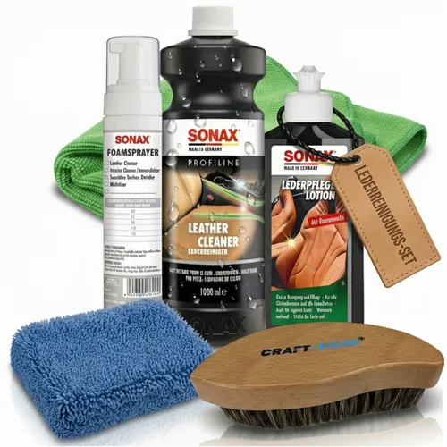 Craft-Equip Leder-Reinigungs-Set mit SONAX Produkten