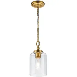 Elstead Hounslow Hängeleuchte, Messing 48.3 cm - Elegante Hängelampe aus Messing für stilvolle Innenbeleuchtung, ideal über Esstischen, um eine warme Atmosphäre zu schaffen.