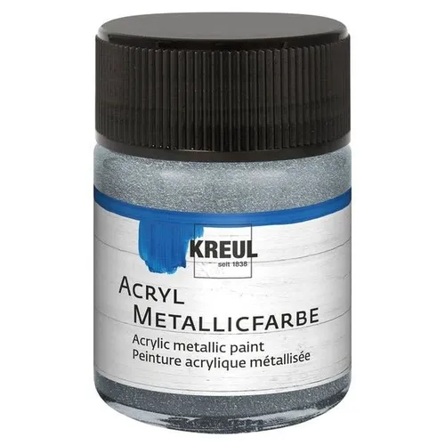 Kreul Acryl Metallicfarbe Silber 50ml 100ml/10,38 Euro