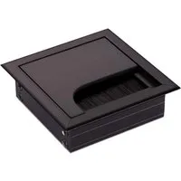 SOTECH CAVO Kabeldurchlass Kabeldose Eckig 80 x 80 mm Schwarz Eloxiert
