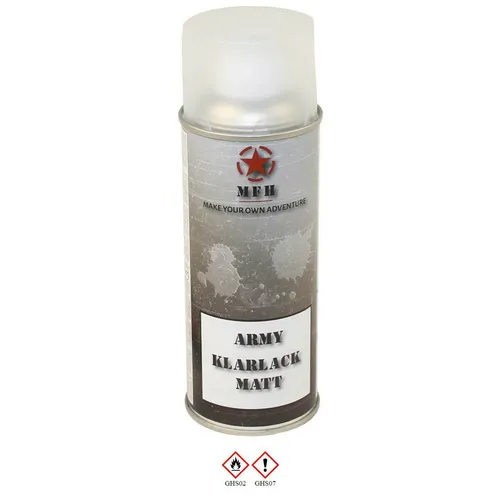 MFH KLARLACK MATT Clear Coat Spray Militärlack Militärfarbe ARMY Sprühdose 400ml