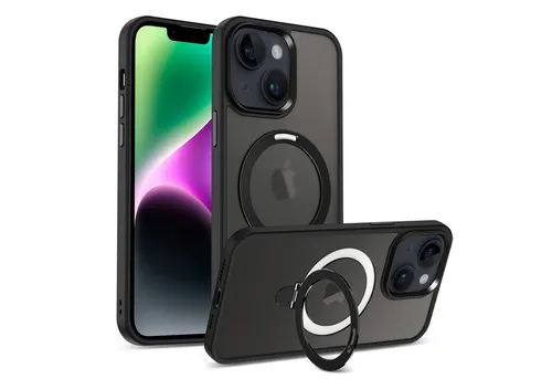 CoolGadget Handyhülle Hybrid Luxury Handy Case für iPhone 14 Plus 6,7 Zoll, Hülle Massiv Metallring aufklappbar Schutzhülle für Magsafe Zubehör