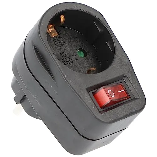 Zwischenschalter 1x Schutzkontakt schwarz