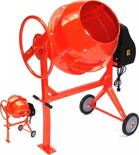 Betonmischer 140L Mörtel Mischmaschine mit Gusseisen Zahnkranz