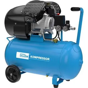 Güde Kompressor 405/10/50 - Leistungsstarker 50L Kompressor - Kompressoren für Profis: Ölgeschmiertes 2-Zylinder-V-Aggregat mit 10 bar Druck und 320 l/min Ansaugleistung, ideal für anspruchsvolle Anwendungen.