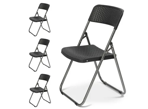 Sekey Klappstuhl Gartenstuhl - Faltstuhl bis 200 kg belastbar - Klappstühle für Gäste, Büro, Event & Party, klappbar und ideal für jeden Untergrund, inklusive 4 Stück im Set.