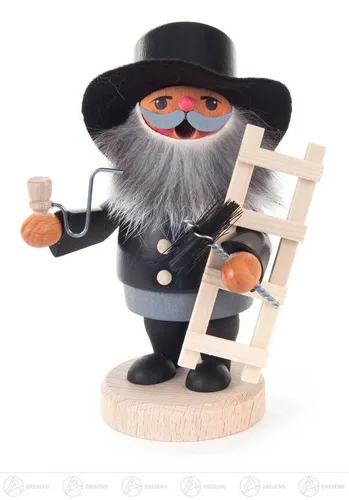 Dregeno Erzgebirge Räuchermännchen Räuchermann Schornsteinfeger Höhe = 14cm NEU