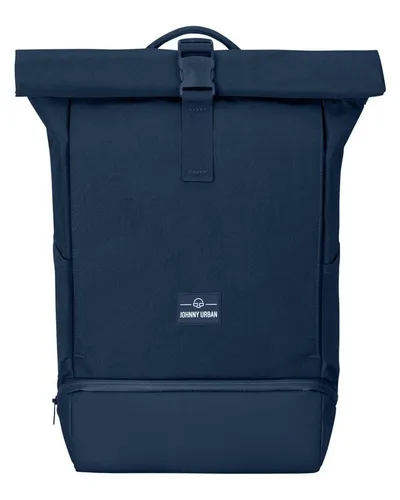 Johnny Urban Allen Medium - Dunkelblau Rolltop Rucksack, stilvoll und nachhaltig für Abenteuer in Freizeit, Uni und Beruf