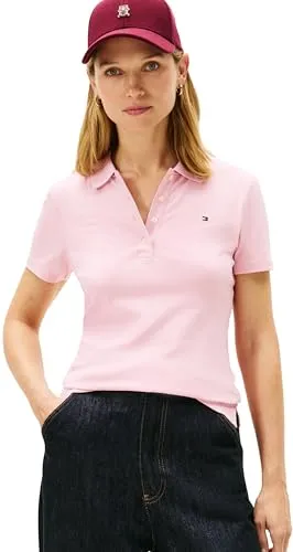 Tommy Hilfiger Damen 1985 Slim Pique Polo von Tommy Hilfiger