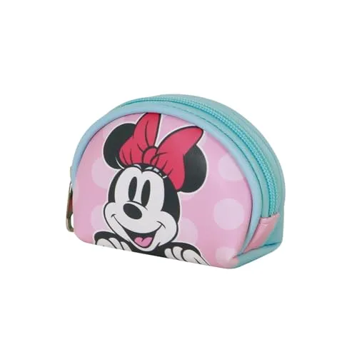 Disney Minnie Maus Ribbon-Casual Oval Geldbörse, Rosa, 12 x 9 cm