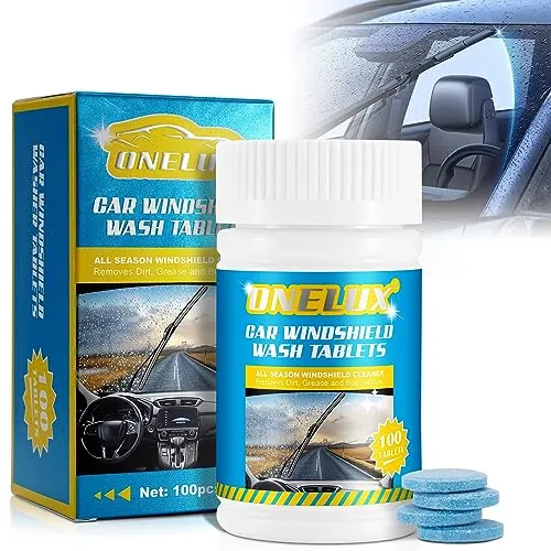 Auto Scheibenwaschtabletten, 100 StückScheibenreiniger Tabletten, 1 Tabs = 4 l, Konzentrierte Auto-Windschutzscheiben-Reinigungstabletten, Glasreiniger Brausetabletten(100 Stück)