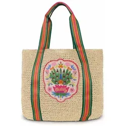 Oilily Straw Shopper Tasche 49 cm gelb – Stilvoll und Praktisch - Die Oilily Straw Shopper Tasche ist 49 cm groß, ideal für den täglichen Gebrauch und bietet ausreichend Platz für Ihre Essentials. Ein farbenfrohes Accessoire für jeden Anlass.