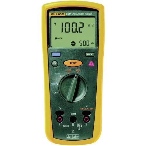 Fluke 1503 Isolationsmessgerät 500 V, 1000 V 2 GΩ - Multimeter für Elektroinstallation, kombiniert digitale Isolationstester-Funktionen mit einem kompakten Design für optimale Fehlersuche und Wartung.