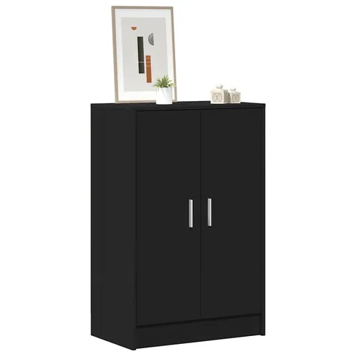 vidaXL Schuhschrank Schwarz 60x35x92 cm