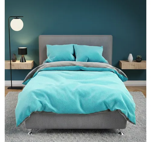 Buymax Teddy Plüsch Bettwäsche Set, 2-teilig, 135x200 cm, kuschelig warm für den Winter