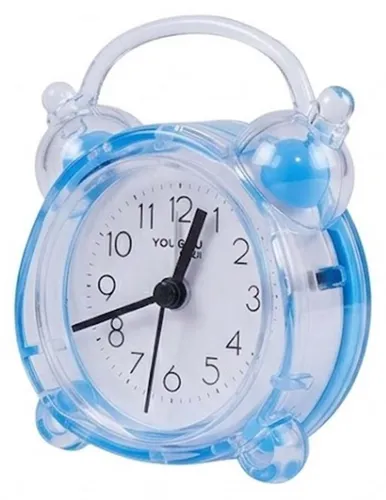 Avizar, Analoger Quarz-Tischwecker für Schlafzimmer mit Doppelglocke, Blau