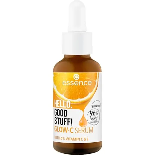 essence Hello, Good Stuff! Glow-C Aufhellendes Serum mit Vitamin C, 30 ml - Entdecken Sie das essence Glow-C Serum, 30 ml – die ideale Ergänzung für Ihre Pflegeroutine. Es spendet intensive Feuchtigkeit, sorgt für einen gleichmäßigen Hautton und zieht schnell ein. Vegan und dermatologisch getestet.