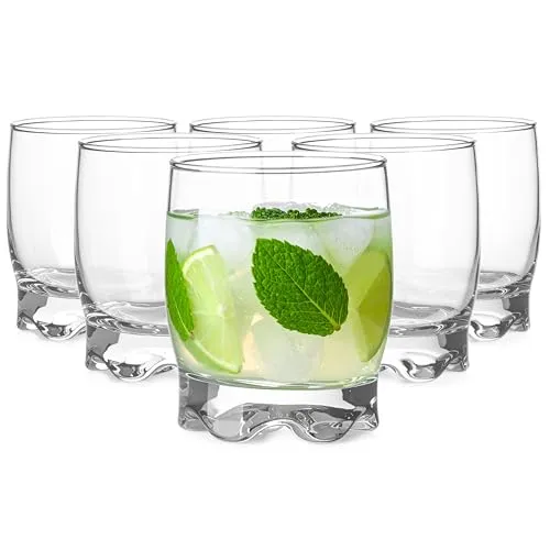 Glasmark KROSNO 1992 Trinkgläser Set Gläser 6 Stück 250 ml Wassergläser Cocktailgläser Saftgläser Saft Wasser Glas Mit Dickem Boden Spülmaschinenfest