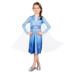 Disguise Disney Elsa Kostüm für Mädchen - Kostüme für Kinder, einzigartiges Eiskönigin Kleid mit funkelndem Design und Umhang für fantasievolles Spiel und unvergessliche Momente bei Karneval und Fasching.