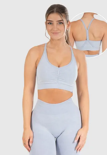 Smilodox Sport-BH Batik Acid Scrunch, Rutschfester Bustier mit Batik Waschung Seamless Sport Bra Blickdicht Atmungsaktiv Yoga Fitness Freizeit