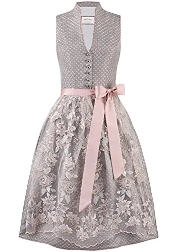 Stockerpoint Damen Madlenka Midi Dirndl, grau, Größe 48 in grau von Stockerpoint