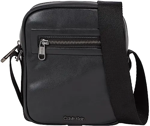Calvin Klein Elevated Reporter Klein Umhängetasche, Schwarz in schwarz von Calvin Klein