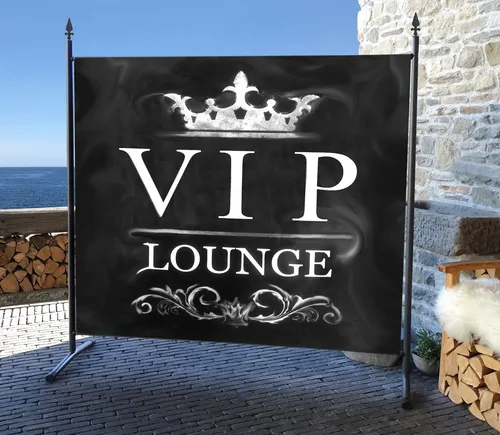 Quick Star Paravent 1tlg. 180x178cm VIP in schwarz von Quick-Star