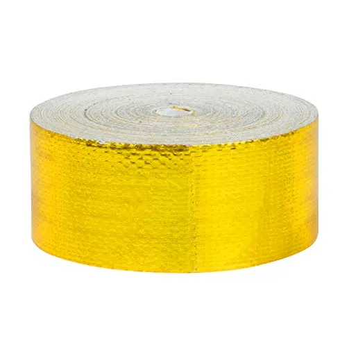 10m x 25mm Hitzeschutzband Hitzereflexionsband selbstklebend Gold Tape Klebeband reflektierend 450°C