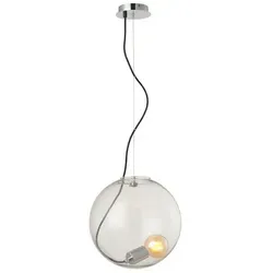 s.luce Pendelleuchte Sphere, Chrom, Glas, Rund, 40x40x40 cm von s.luce