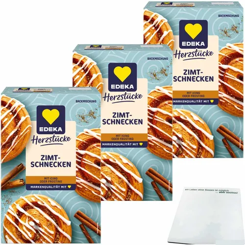 EDEKA Herzstücke Zimt Schnecken 3er Pack 3x567g Packung usy Block