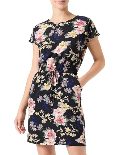 ONLY Shirtkleid Damen, Black/AOP:Lena Flower, Größe 32