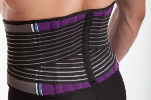 LOREY Verstellbare Rückenbandage für Frauen und Männer, Atmungsaktive Rückenstütze aus offenporigem Neopren, Nierengurt für Sport, Fitness und Arbeit, Rückenstützgürtel, Lumbalbandage, Größe L