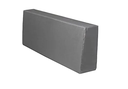TexDeko Rückenkissen 120x43x20/15cm für Palettenkissen In- & Outdoor wasserabweisend Bezug mit Reißverschluss waschbar (Grau)