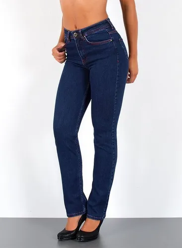 ESRA Damen Straight-Jeans High Waist bis Übergröße G5 - Unsere ESRA Damen Straight-Jeans mit hohem Bund bietet eine perfekte Passform und hohen Tragekomfort. Ideal für den Alltag und in verschiedenen Waschungen und Farben erhältlich. Jetzt auch bis Übergröße!