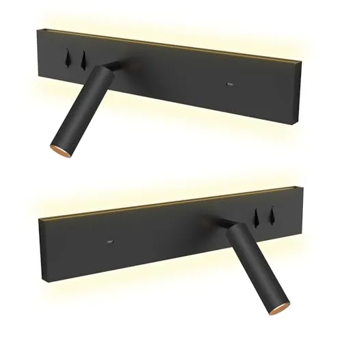 Avay LED Bett-Panel mit USB-C Anschluss - Moderne Unterbauleuchte mit flexiblem Lesespot und energiesparender LED-Technologie. Ideal für gemütliches Lesen und Laden von Geräten im Schlafzimmer.