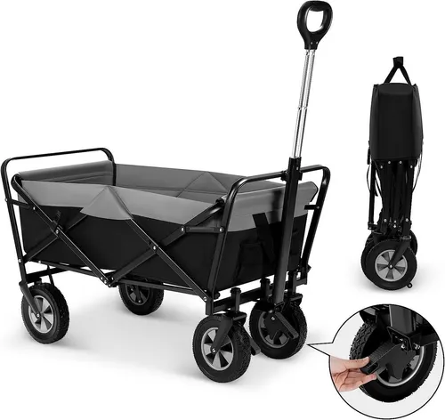 EUGAD Bollerwagen (1-tlg), faltbar, 100 L Transportwagen, verstellbarer Griff