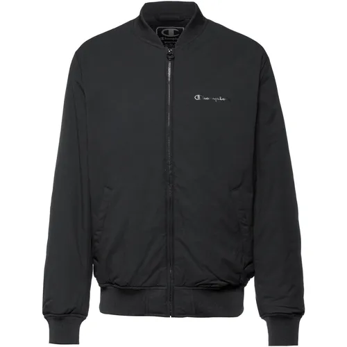 Champion Herren Legacy Bomber Jacke, Schwarz, Größe L von Champion