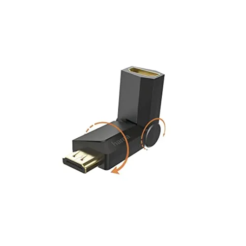 Hama HDMI Adapter Buchse - HDMI Stecker (eckig, drehbar, kompakt, 4096 x 2160, HDMI 2.0b) schwarz
