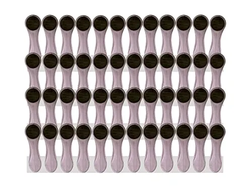 Wäscheklammern Soft Grip Softgrip Soft Touch Softtouch, Silber-Anthrazit 48