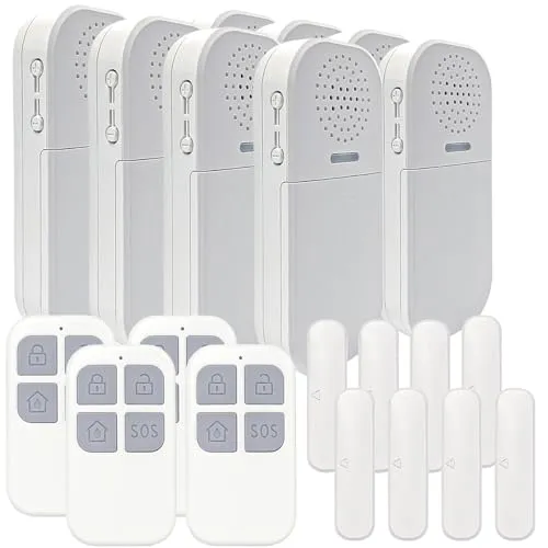 VisorTech Alarm-Melder: 4er-Set Mini-Alarmanlage & Türklingel mit 2 Sensoren, 130 dB (Tür Alarm System, Mini-Systeme)