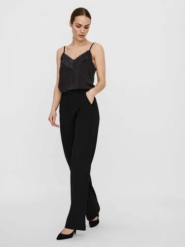 VERO MODA Damen Vmzamira Mr Slim Straight Trousers Ga Noos Hose, Schwarz, S/32 - Damen-Hosen mit elastischem Bund für höchsten Tragekomfort, nachhaltig und stylish.