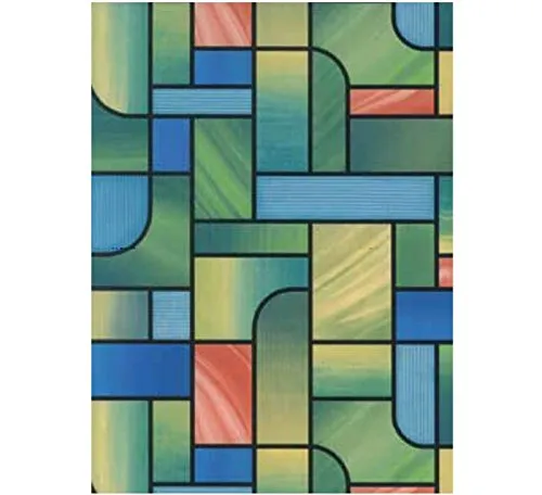 Bunte Fensterfolie Church Adhesive - Klebefilm Bleiglas Look 0,45 m x 2 m bunt