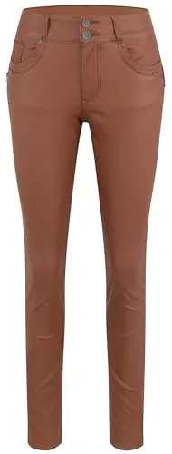 Buena Vista Tummyless-Z Coated Jeans 2209 B5735 in braun von Buena Vista