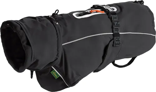 HUNTER Hundemantel NORDBY für Dackel - schwarz - Winterjacke für kleine Hunde, wasserdicht und warm gefüttert, ideal für Dackel mit reflektierenden Paspeln für optimale Sichtbarkeit bei Dunkelheit.